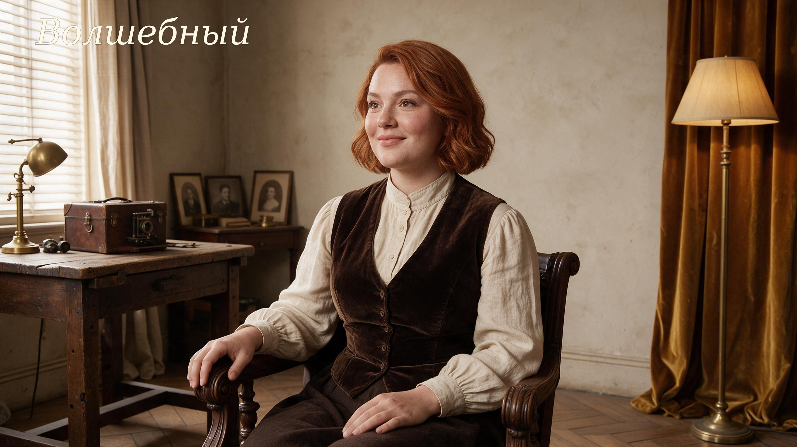 Студийный портрет на нейтральном фоне в манере Надара